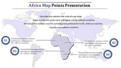 map presentation powerpoint-africa-maps-4-blue